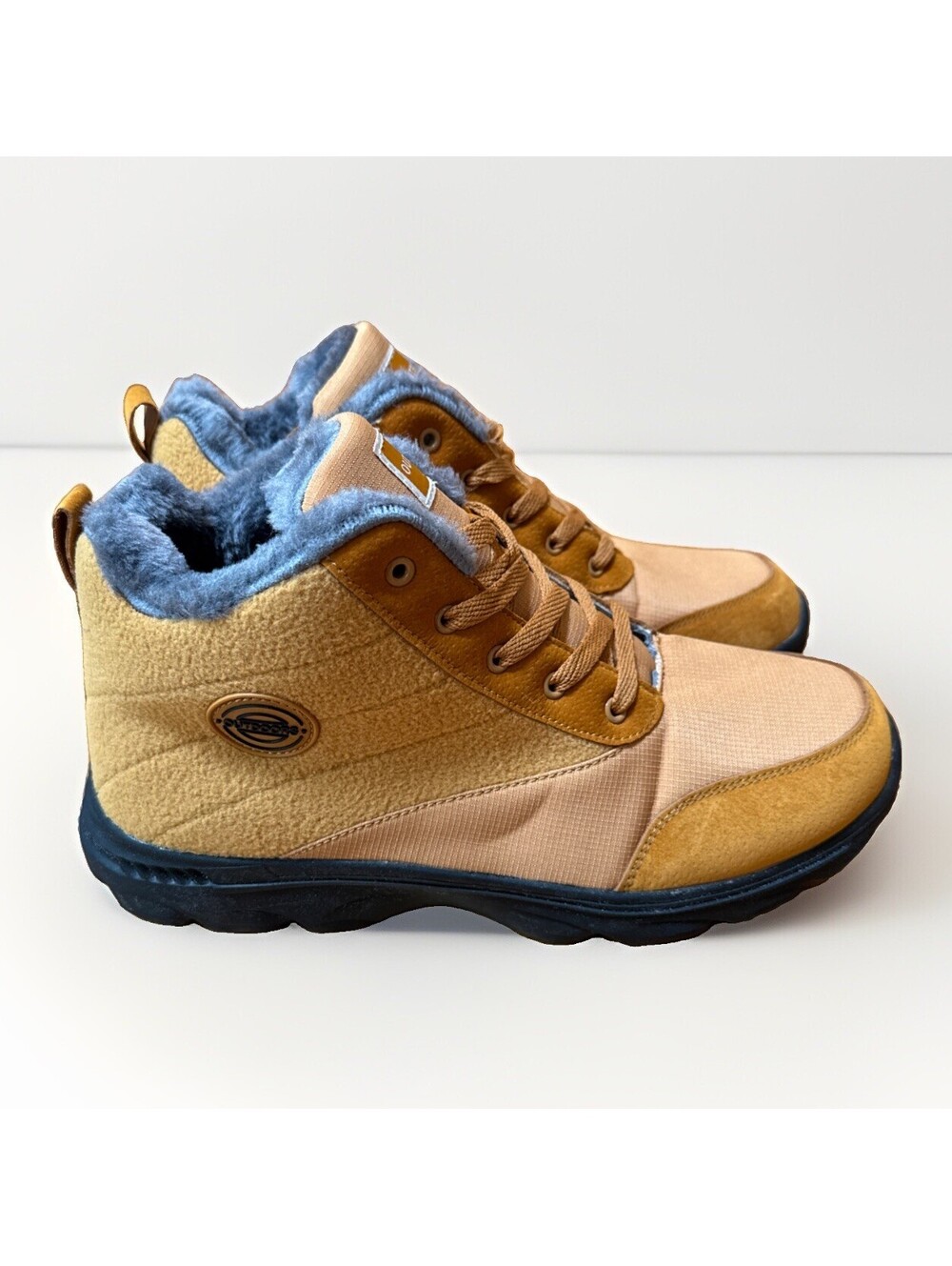 New Men’s Camel Brown Warm Winter Work Hiking Ankle Boots Size 9.5